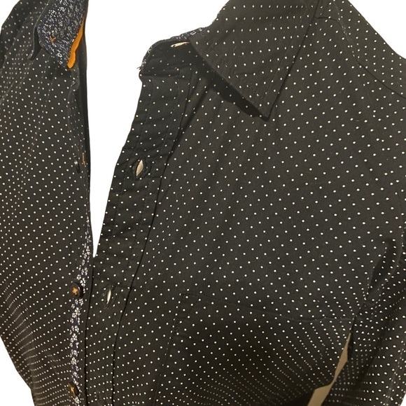 Denim & Flower Slim Fit Navy Blue Shirt - Picture 3 of 11